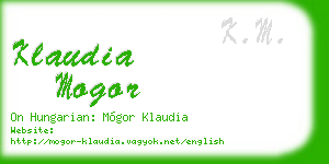 klaudia mogor business card